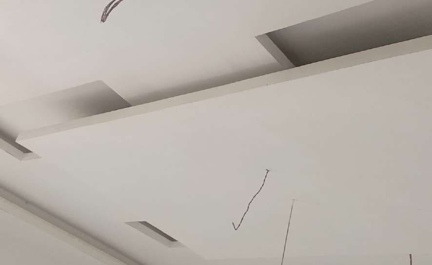 Recessed ceiling detail before final lighting — Gbagada, Lagos